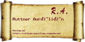 Ruttner Aurélián névjegykártya